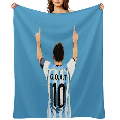 GOAT Football Shirt Throw Blanket