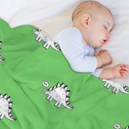 Cartoon Stegosaurus Throw Blanket