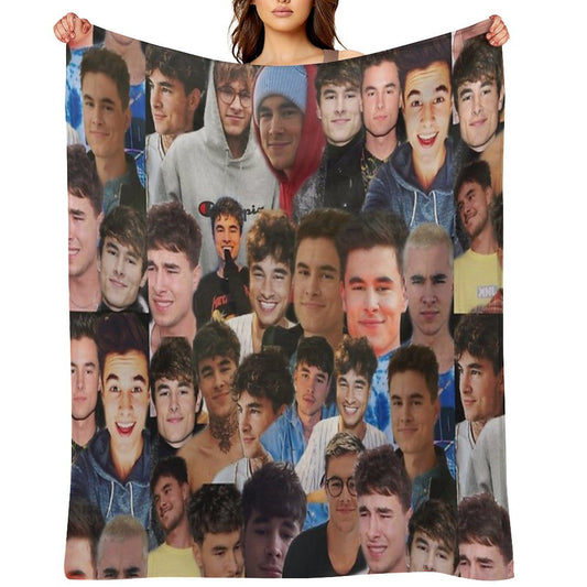 Kian Lawley Photo Collage Throw Blanket
