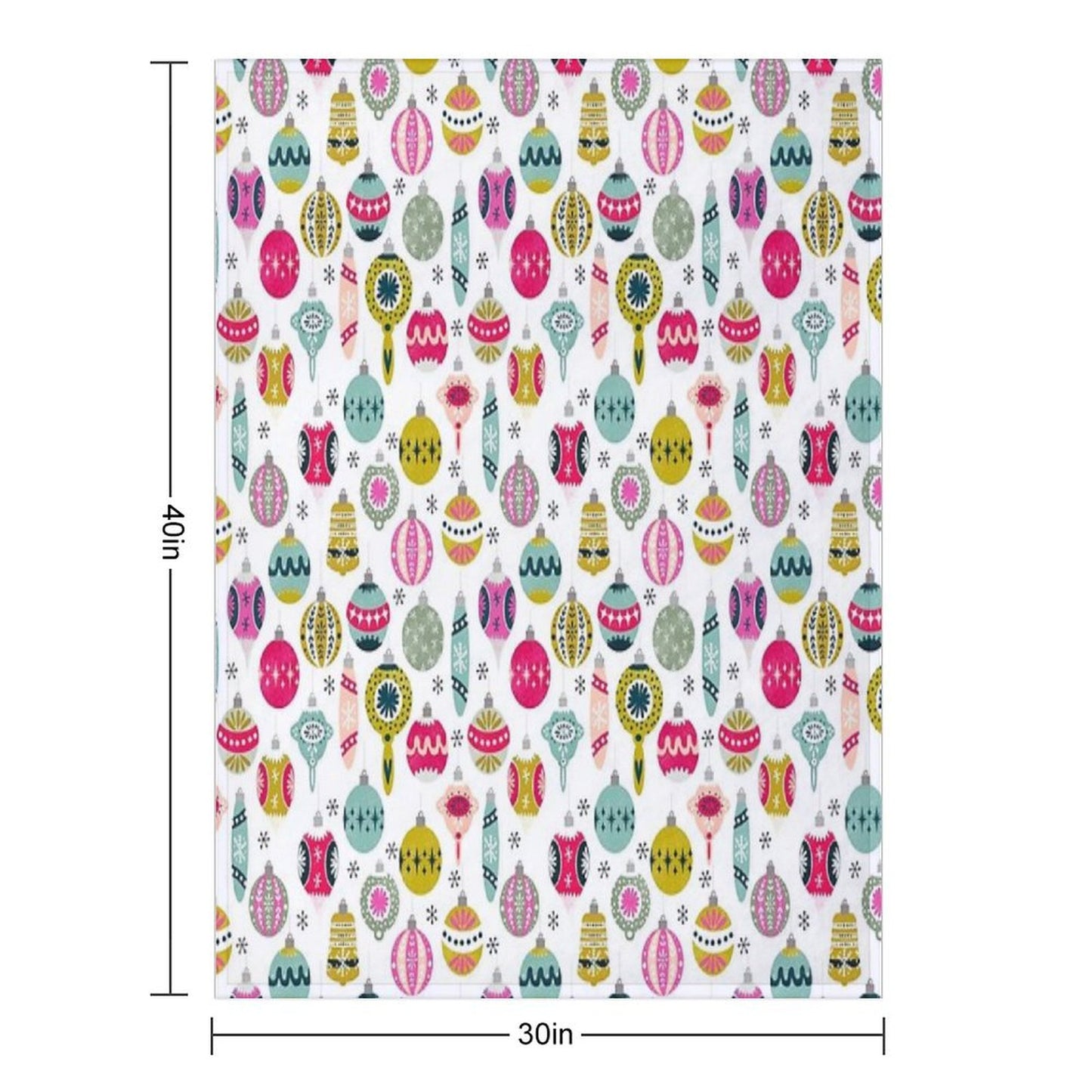 Ornaments - White by Andrea Lauren Throw Blanket