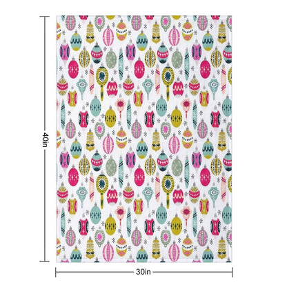 Ornaments - White by Andrea Lauren Throw Blanket