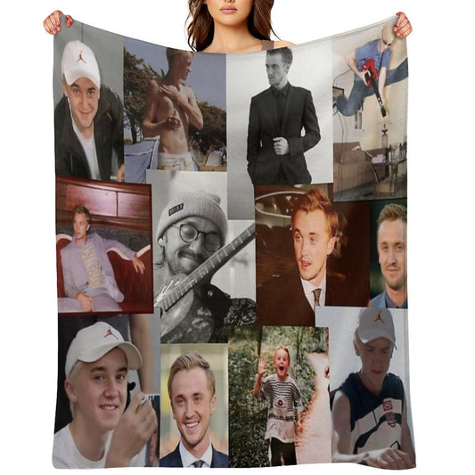 Tom Felton Collage Throw Blanket