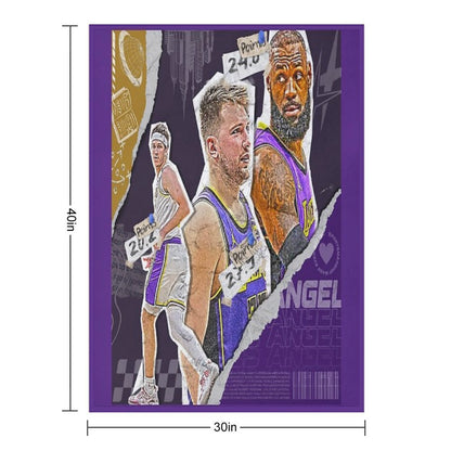 Los Angeles Basketball Squad Design 1 Throw Blanket