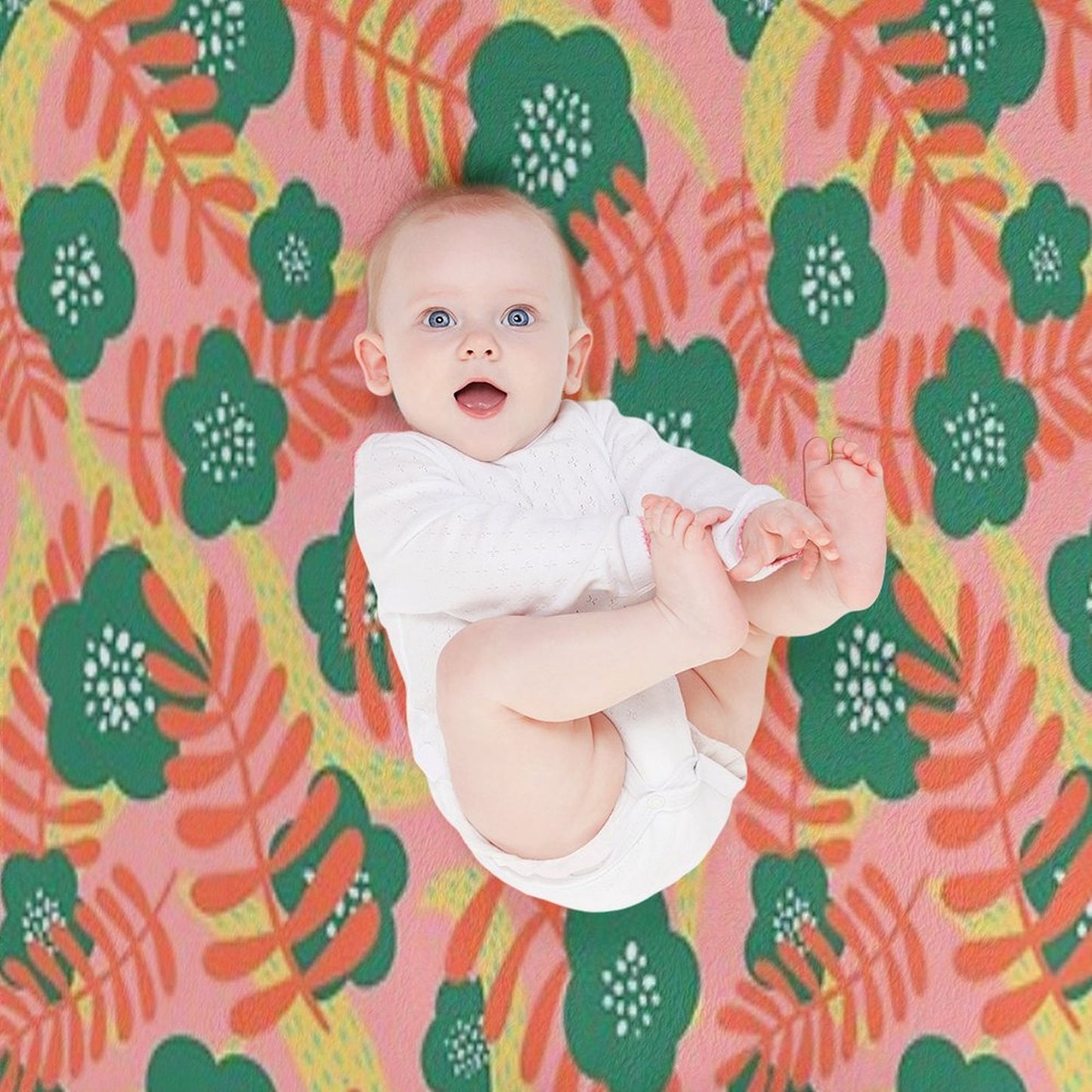 Bright Florals Throw Blanket