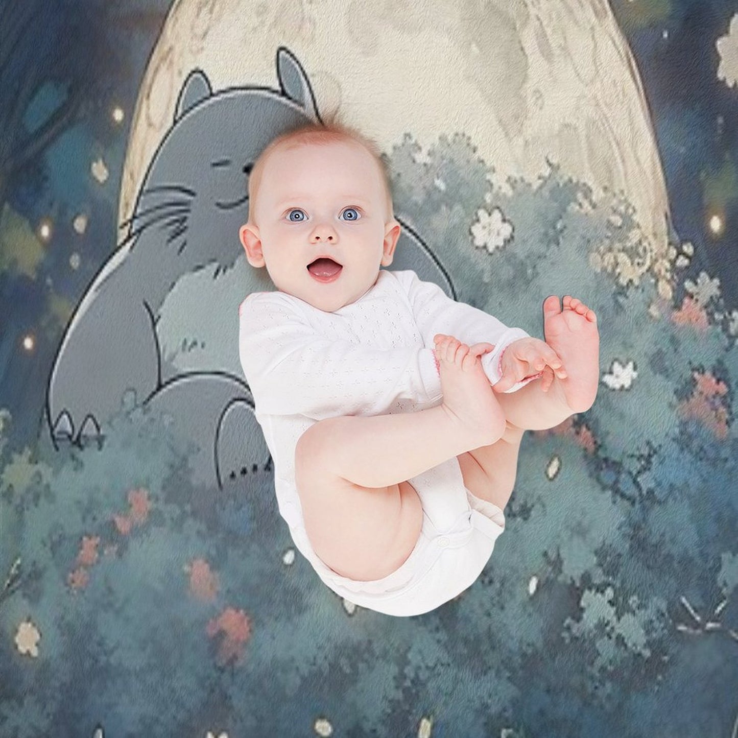 Explore The Enchanting World of My Neighbor Totoro XI Original Art And Illustrations Online Throw Blanket