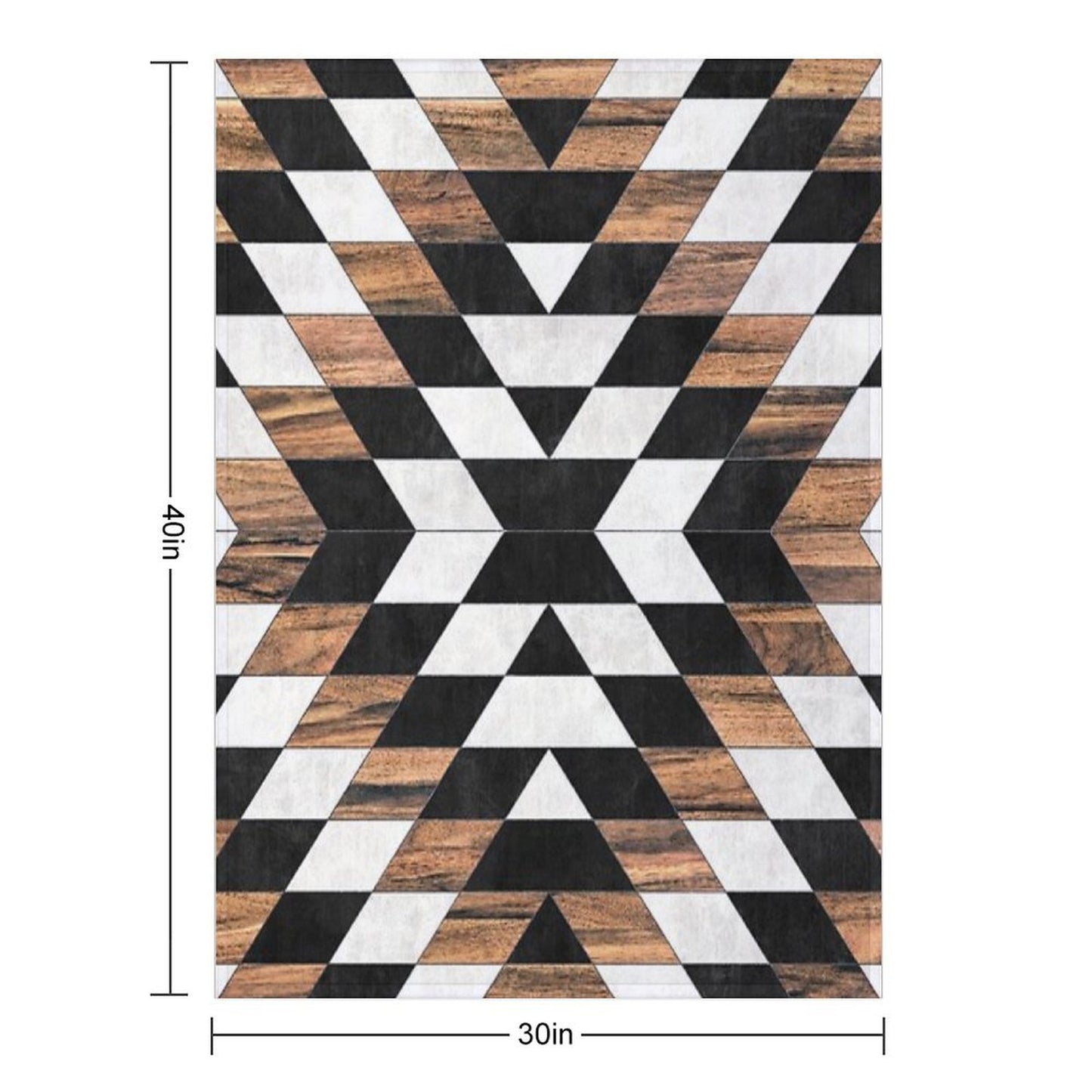 Urban Tribal Pattern No.13 - Aztec - Concrete And Wood Throw Blanket