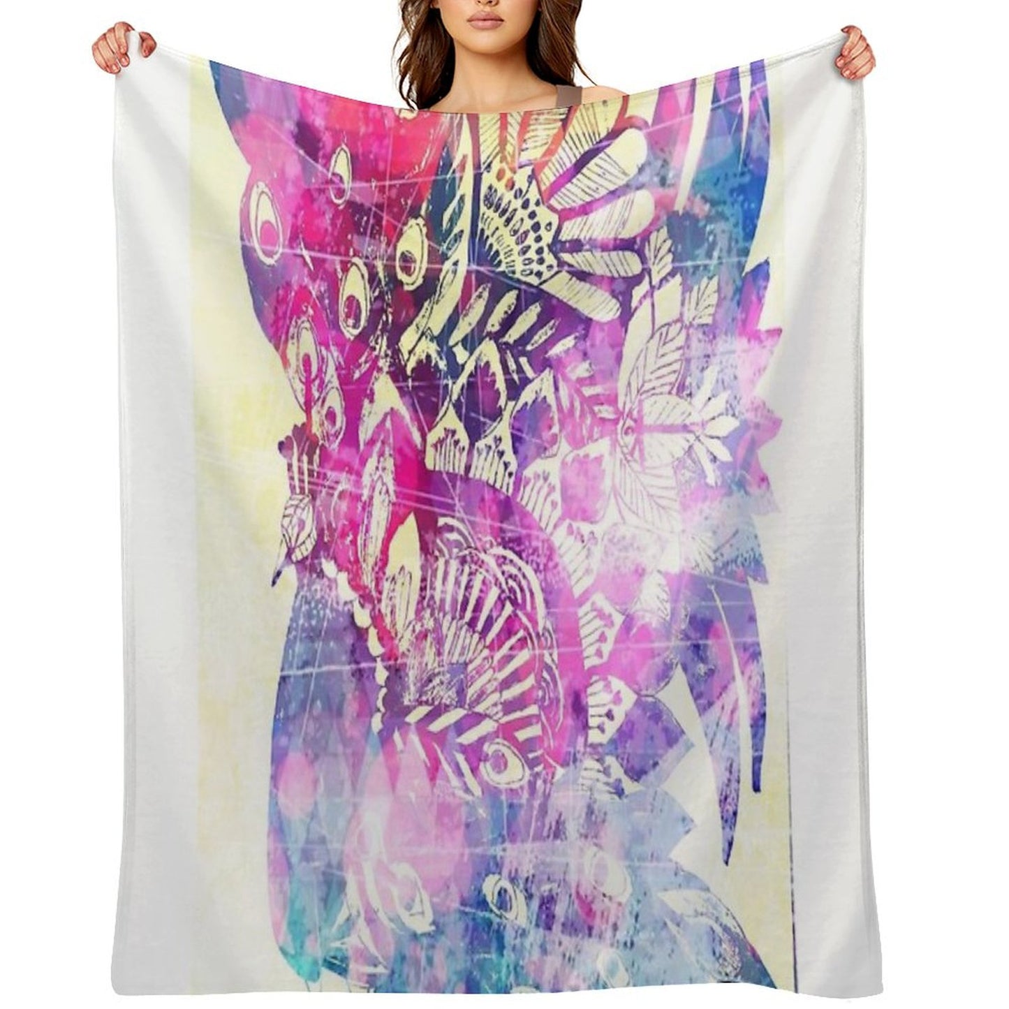 Shake A Tail Feather - Lilac Dreams Throw Blanket