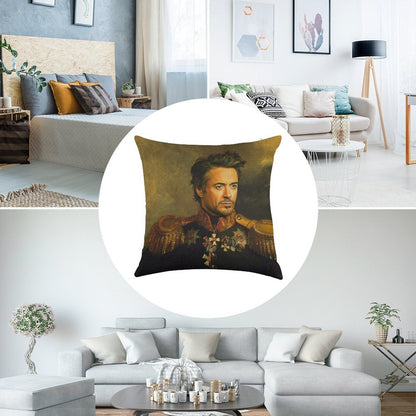 Robert Downey Jr - Replaceface Linen Throw Pillow Cover