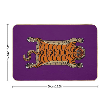 TIBETAN TIGER RUG-purple Bath Mat