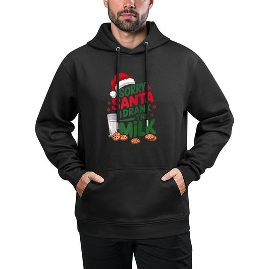 Sorry Santa I Drank The Milk Naughty Christmas Milk Drinker Raglan Baseball Machine Washable Hoodie