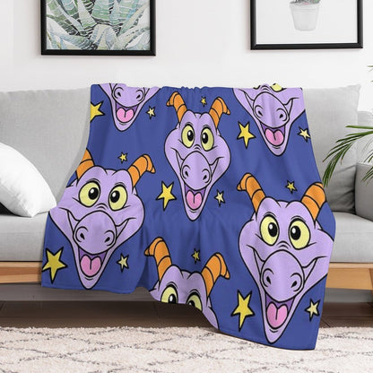 Figment with Stars Throw Blanket