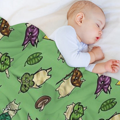 Korok Repeating Pattern (Light Green) Throw Blanket