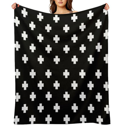 Swiss Cross Pattern Throw Blanket
