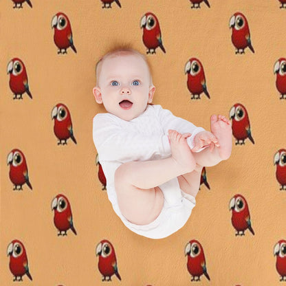Cute Fat Macaw Throw Blanket