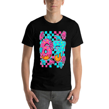 Six Seven Ice Cream Drip Meme 67 Funny Gen Alpha Slang 6 7  Classic T-Shirt