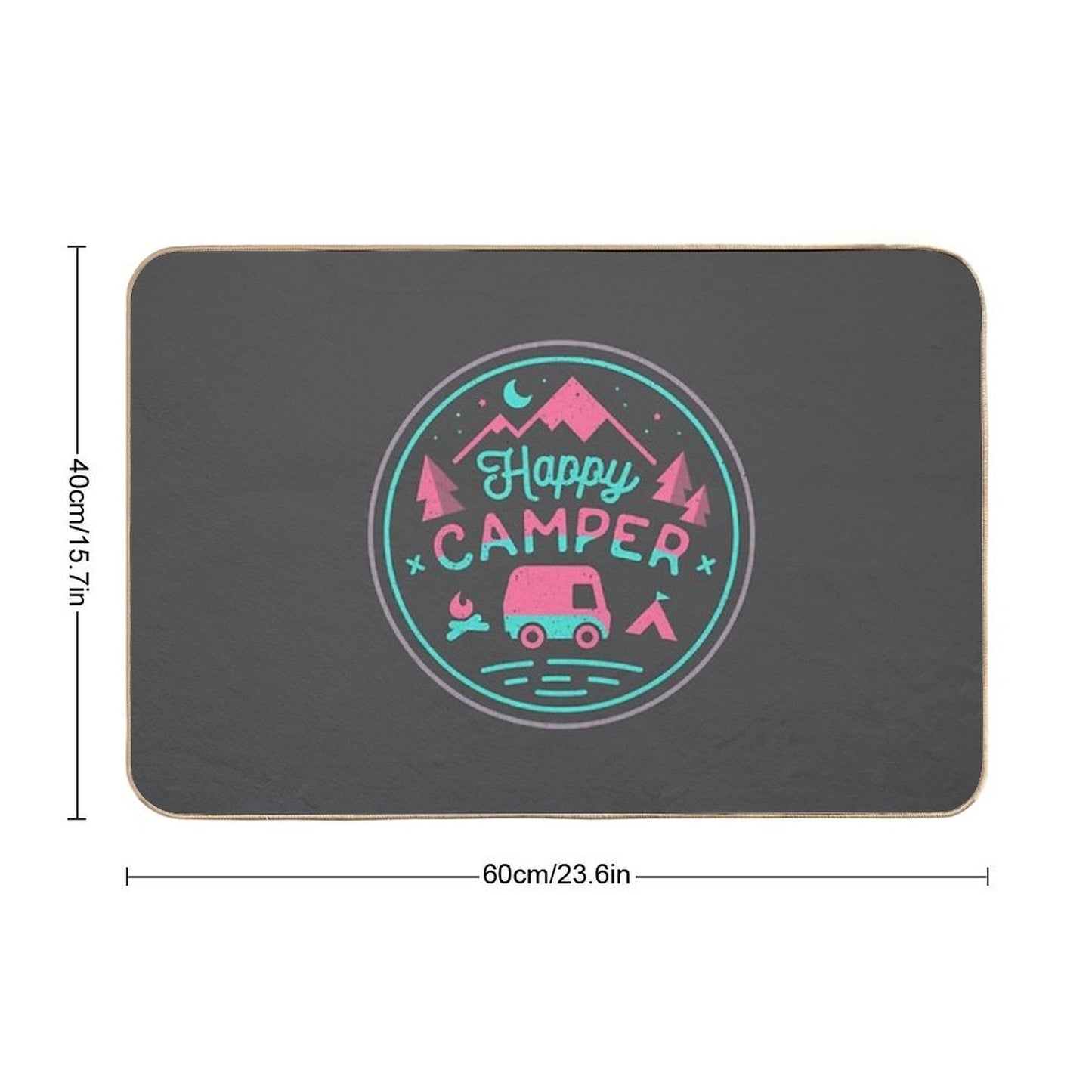 Happy Camper Soft-top  Long-Lasting Bath Mat