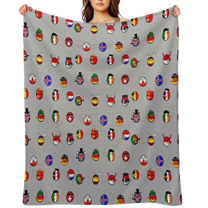 Countryballs Pack Throw Blanket