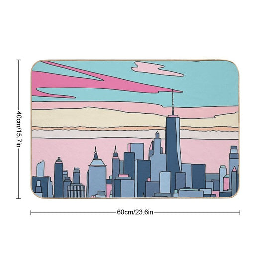 City Sunset by Elebea  Long-Lasting Bath Mat