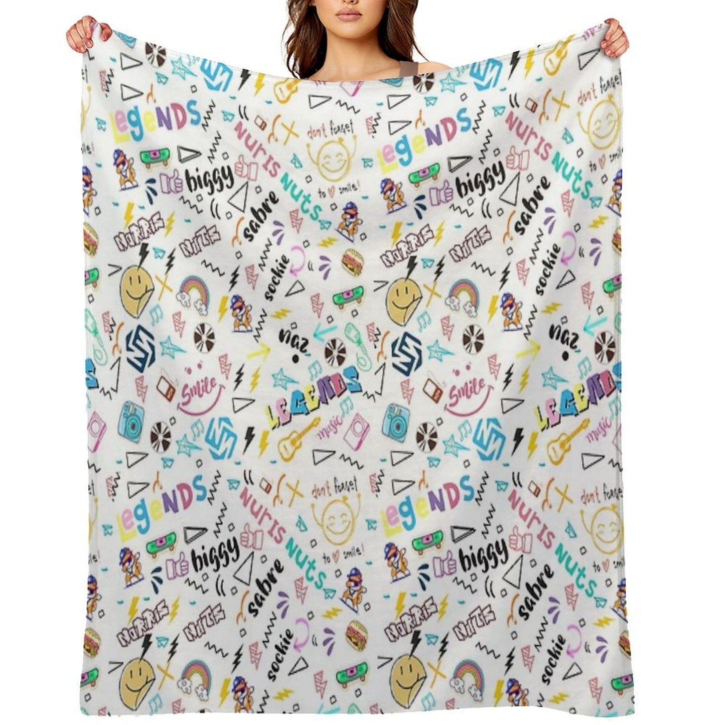 Norris Nuts Seamless Pattern, Norris Nuts Pattern Throw Blanket