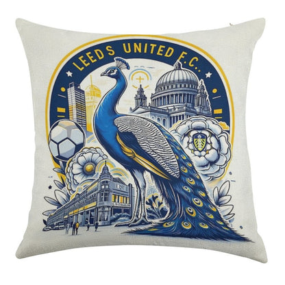 Leeds United Football Club Artwork Linen Throw Pillow Cover