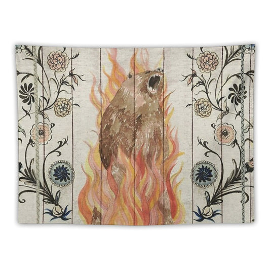 Midsommar Bear Painting Tapestry