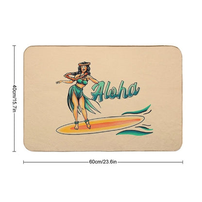 Aloha Hula Girl Bath Mat