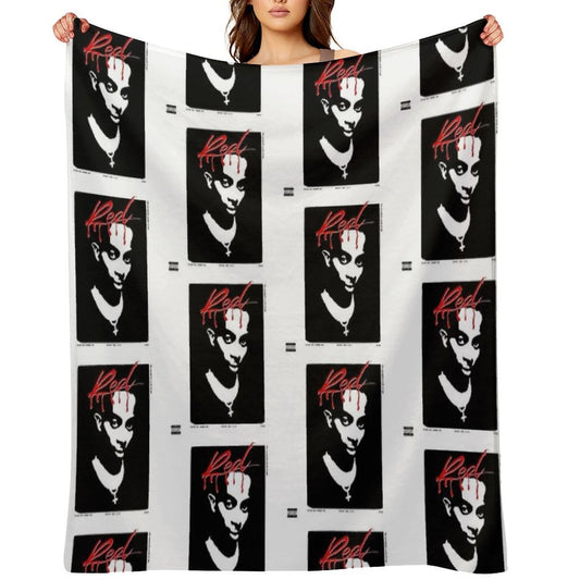 Playboi Carti Whole Lotta Red Album Cover Throw Blanket