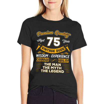 Vintage The Man Myth Legend 75 Yrs 75th Birthday Gift T-Shirt