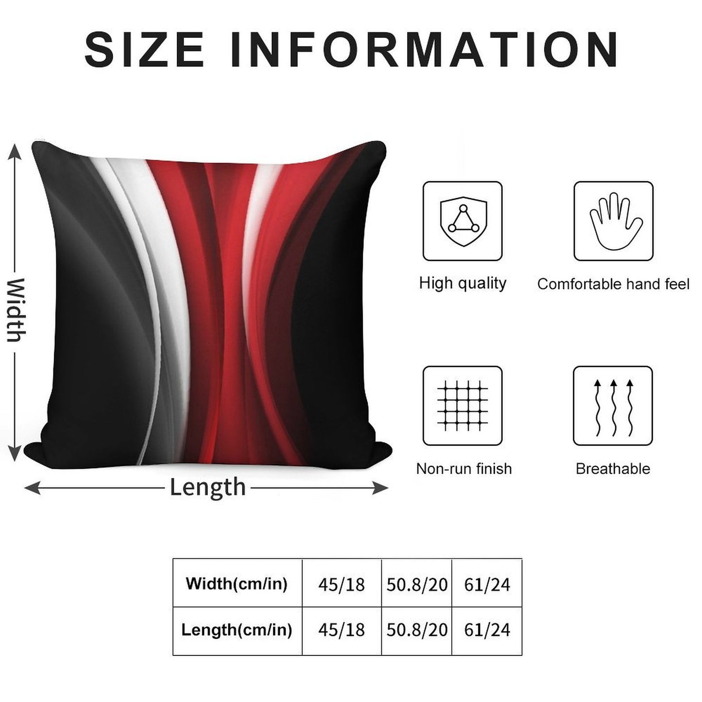 Red And White Soft Home Decor Throw Pillow