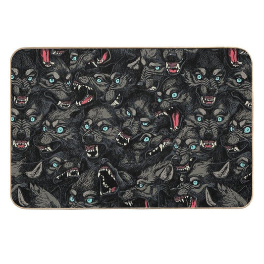 Wolf Pack Pattern  Slip-Resistant Bath Mat