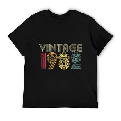 Womens 40th Birthday Gift 1982 Vintage Retro 40 Years Old  Wrinkle-resistant T-Shirt