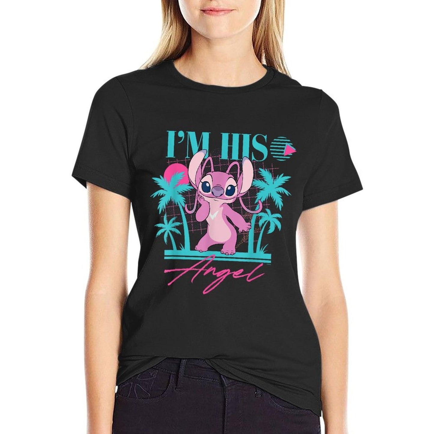 Disney Stitch Retro ’90s Couples Matching I’m His Angel  Breathable T-Shirt