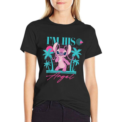 Disney Stitch Retro ’90s Couples Matching I’m His Angel  Breathable T-Shirt