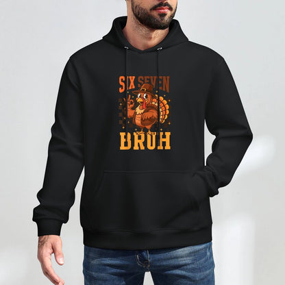 Funny Six Seven Meme Turkey Kids Bruh 67 Unisex Design Hoodie