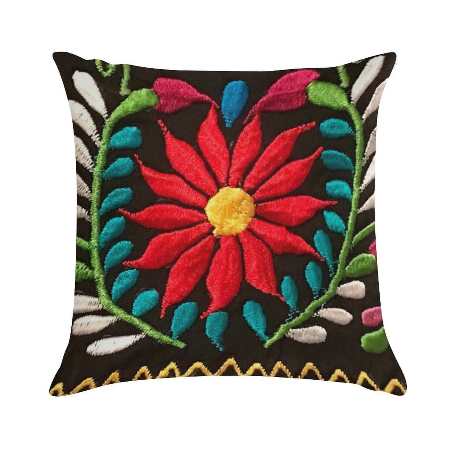 Spanish Flowers Soft Warmth Comfort Throw Pillow