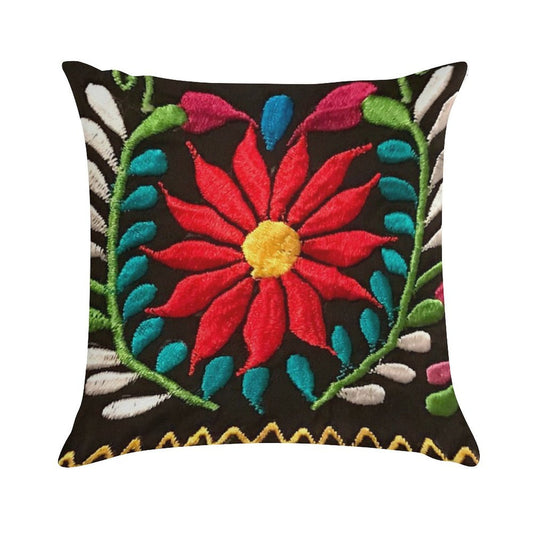 Spanish Flowers Soft Warmth Comfort Throw Pillow