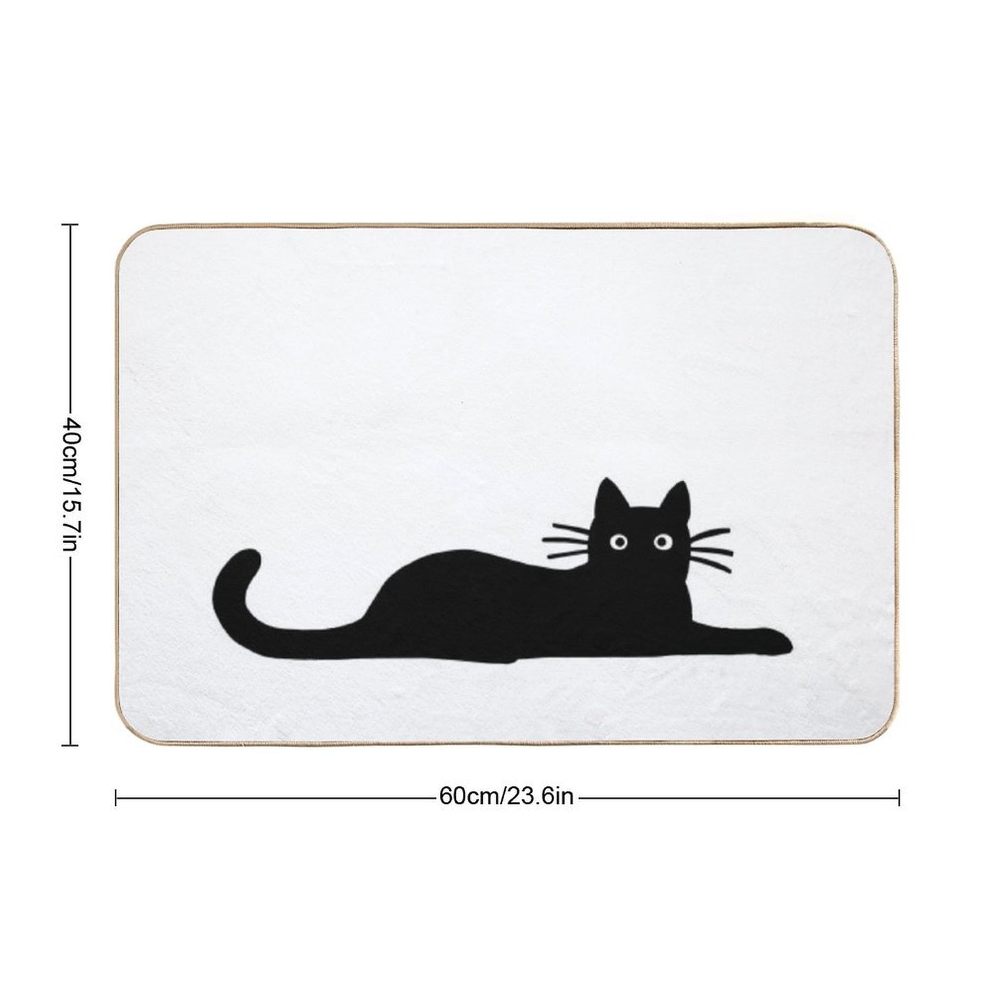 Black Cat Bath Mat