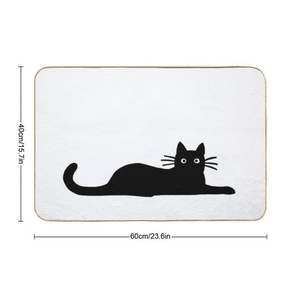 Black Cat Bath Mat