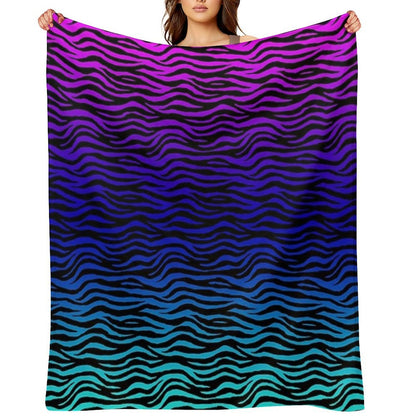 Purple Zebra Print Throw Blanket
