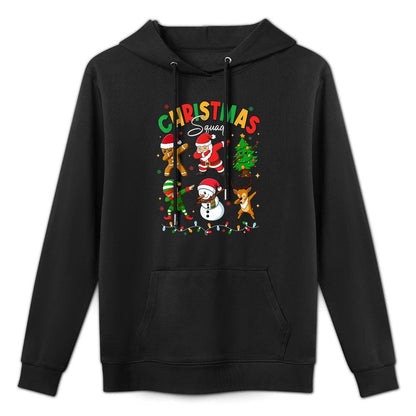 Dabbing Christmas Squad Santa Elf Family Matching Pajamas Casual Wear Hoodie