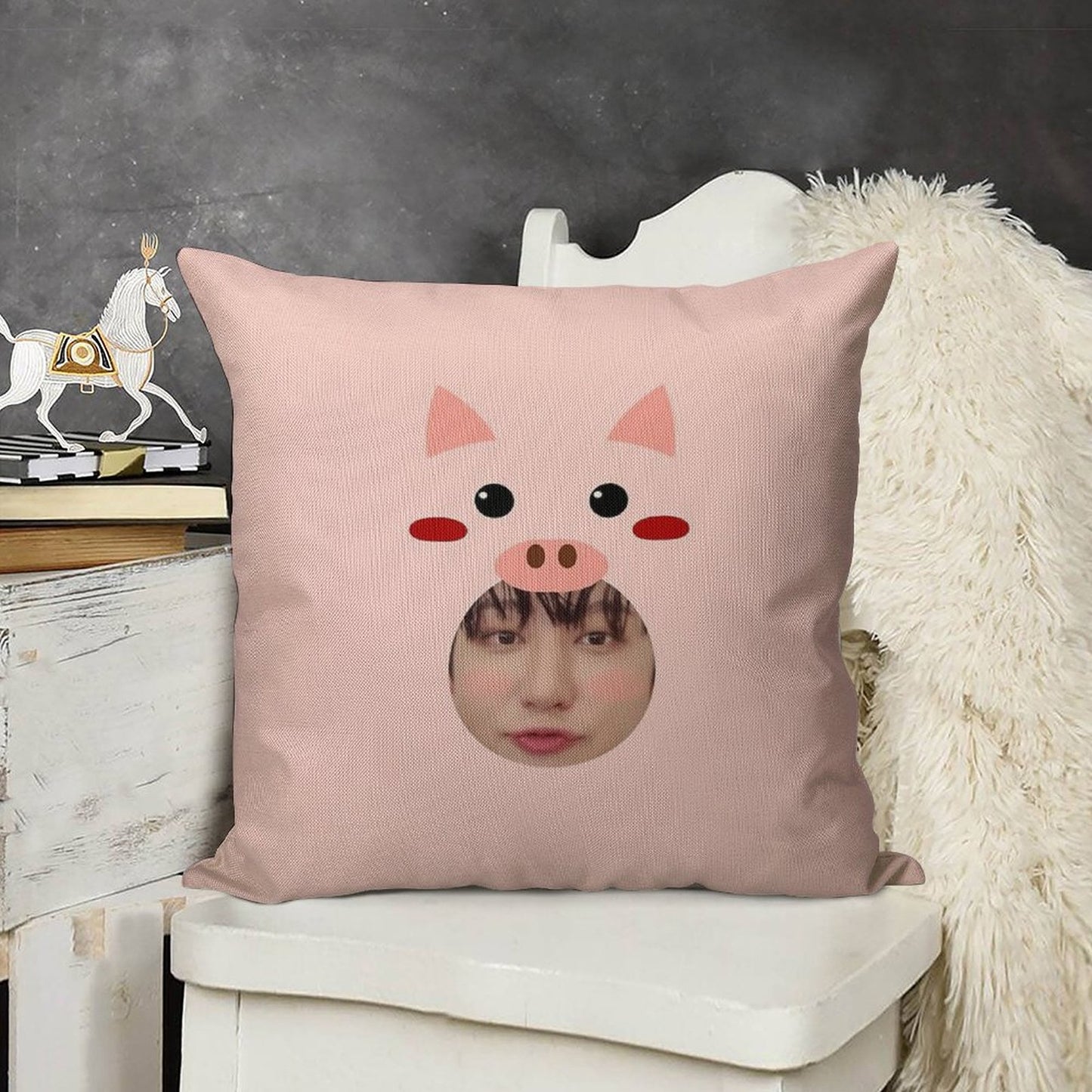 Dwaekki Changbin Linen Throw Pillow Cover