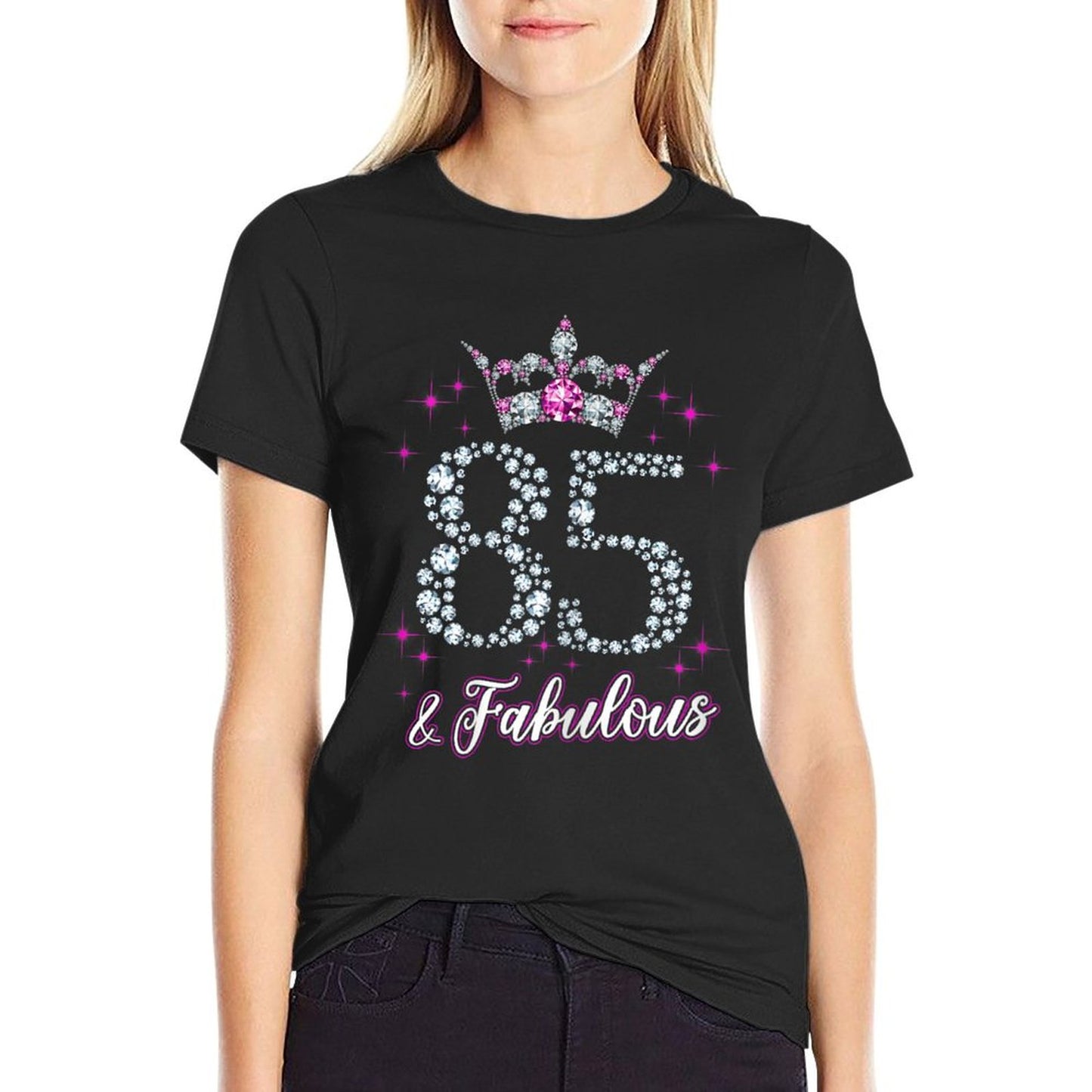 Womens 85 And Fabulous 1935 85Th Birthday Gift T-Shirt