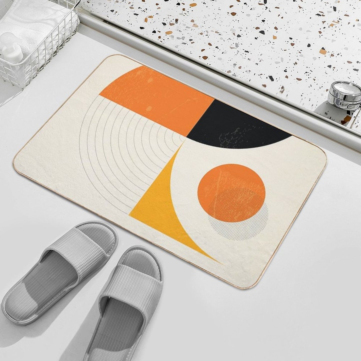 Mid Century Modern Retro Bath Mat