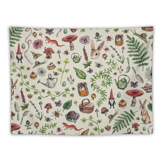 Cottagecore Light Green Tapestry