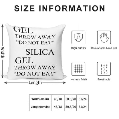 Silica Gel Package Soft Easy Maintenance Throw Pillow