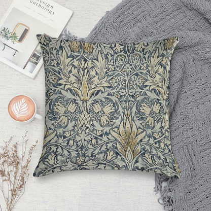 William Morris Snakeshead Pattern Soft Hidden Zipper Throw Pillow