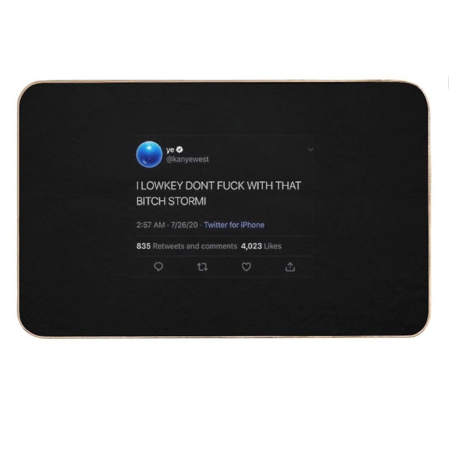 Kanye Tweet Bath Mat