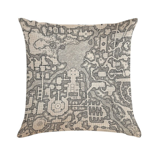 The Winter Tombs - A Massive Dungeon Complex by Dyson Logos Soft Reinforced Edging Throw Pillow