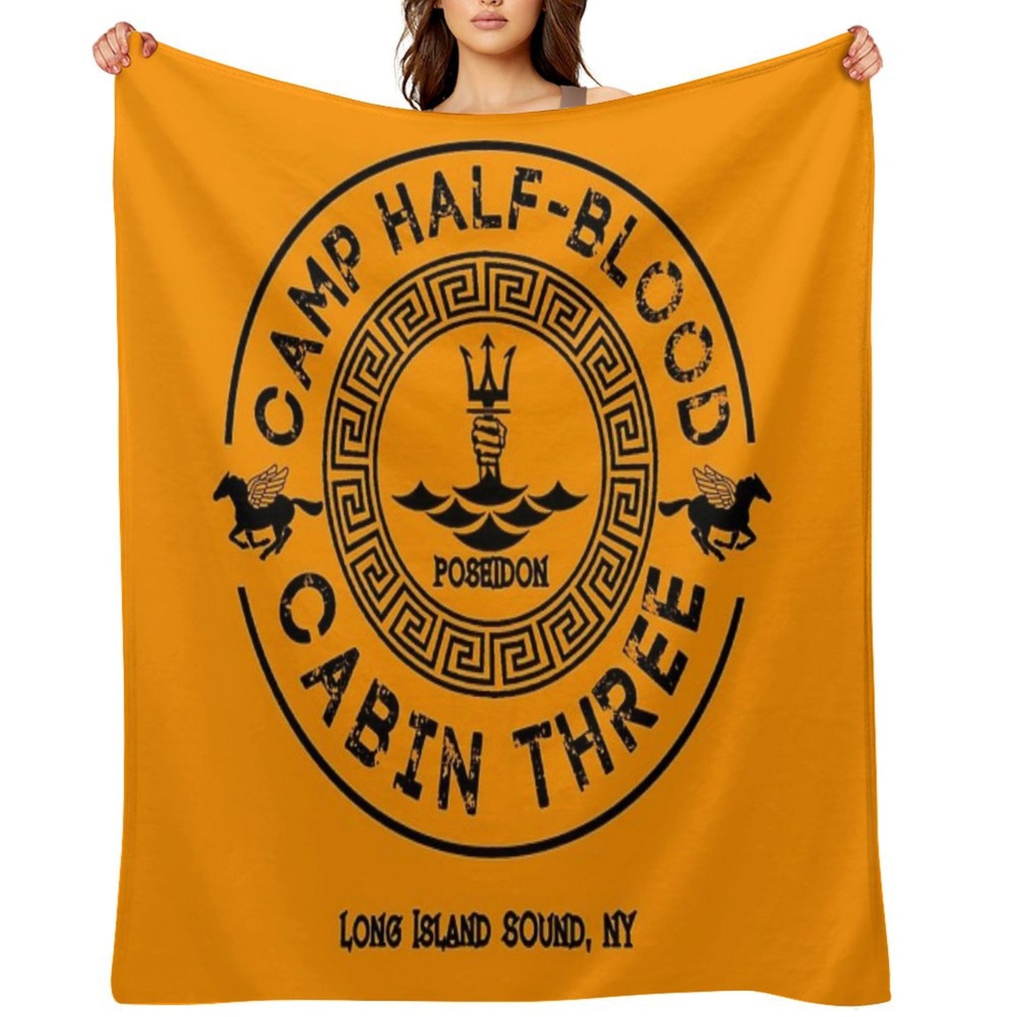 Percy Jackson - Camp Half-Blood - Cabin Three - Poseidon Throw Blanket