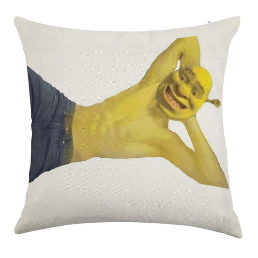 SEXXXYYY SHREK! Linen Throw Pillow Cover